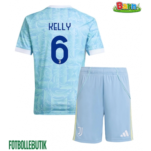 Juventus Lloyd Kelly #6 Bortaställ Barn 2025-26 Kortärmad (+ Korta byxor)